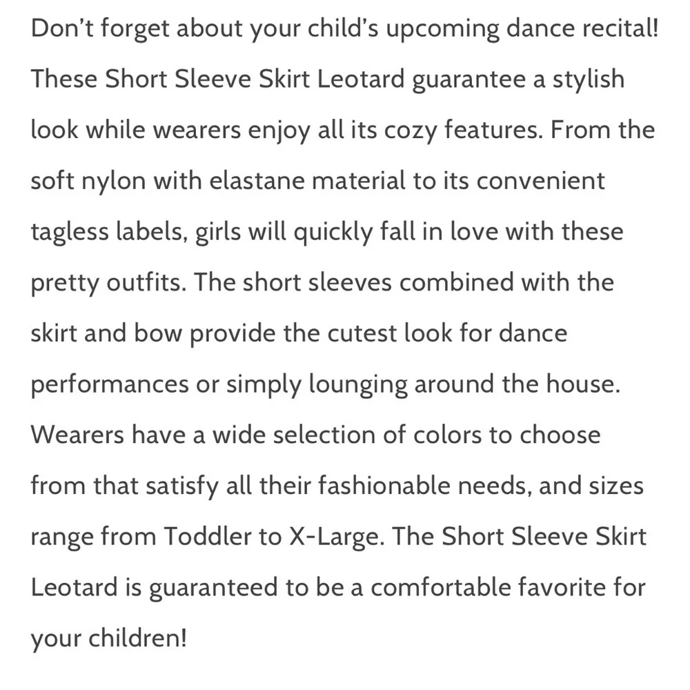 Leveret green skirted leotard child large 10-12 NEW